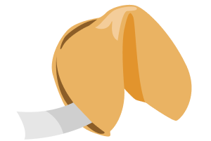 Imagem de um biscoito da sorte fechado